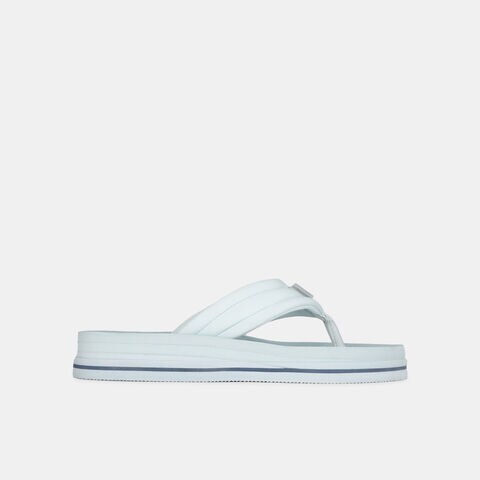 Bata sunshine light blue textile flip-flop thongs for women